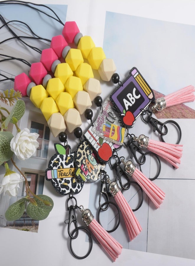Lantintop Teacher Lanyards ID Card Badge Lanyards 丨Back to School Breakaway Badge Lanyards for Teachers Students Workers (Multicolor 2) - Image 5