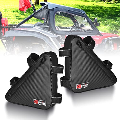 Goldfire Talon 1000 AccessoriesUTV Talon Corner Storage Bags Side Pillar Tool Organizer Bags 1680D Water Resistant Fabric Gear Bag For Talon 1000R 1000X 1000X4 20192021Black Piping - Image 1