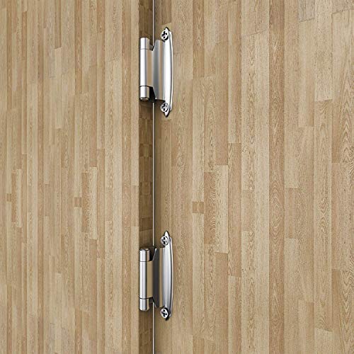 Taokyid 50 Pack Cabinet Door Hinges, 1/2 Inch Self Closing Overlay Hinges for Face Frame Kitchen and Bathroom with Easy Installation, Satin Nickel（25 Pairs - Image 5