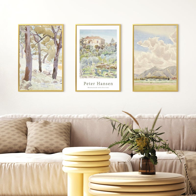 upsimples 16x24 Picture Frame Gold 3 Pack, Scratch-Proof Poster Frames 16 x 24 for Photo Gallery - Slide-In Strips, Horizontal or Vertical Wall Mounting - Image 5