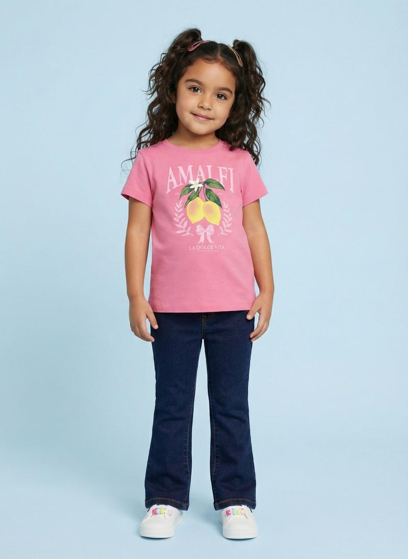 Nautinati  Girls' 100% Cotton Stretchable Bootcut  Dark Wash Essentials Jeans - Image 4