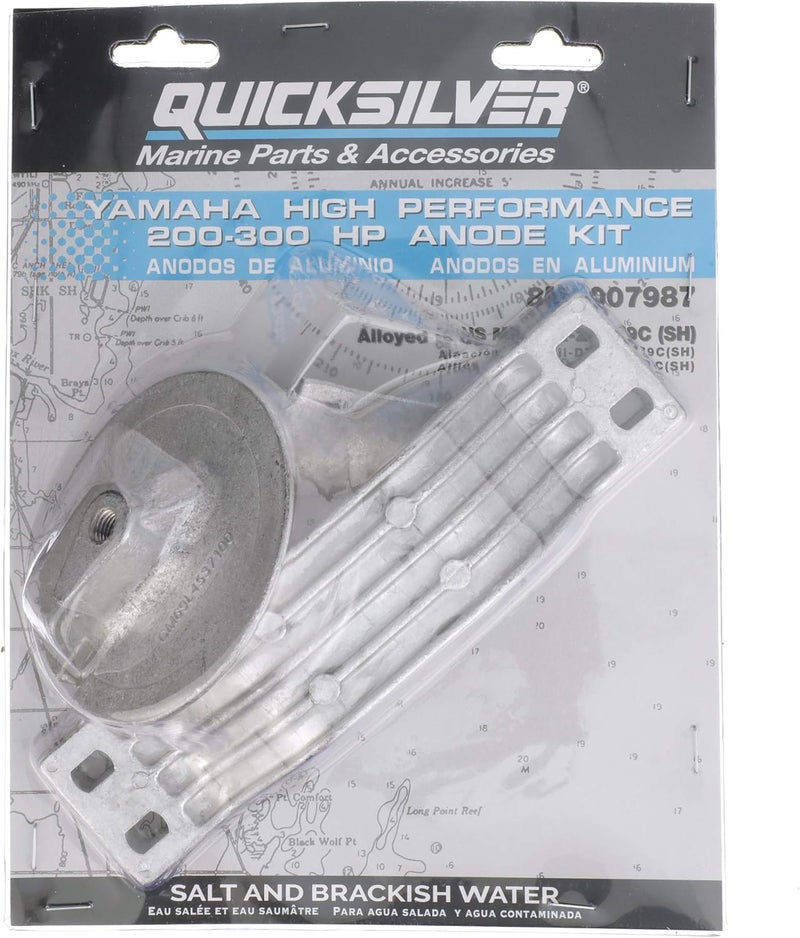 Quicksilver 8M6007987 Aluminum Anode Kit for Yamaha High Performance 200-300 Hp Outboards - Image 4