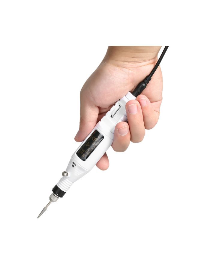 NIBEMINENT 14-Piece Mini Electric Grinder Drill Tool Set White/Black/Silver  - Image 5