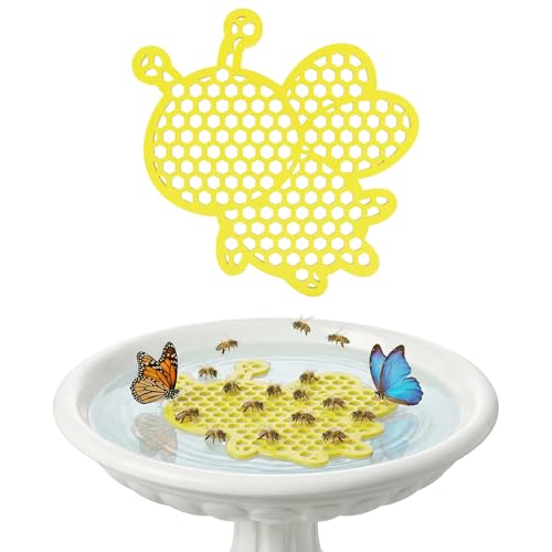 Bee Pontoon Bee Watering Station for Garden Floating with Safe Landing Pads Butterfly Pollinator Watering Station Beekeeping Supplies Outdoor Garden Dcor Honeybee 1 Yellow - Image 1