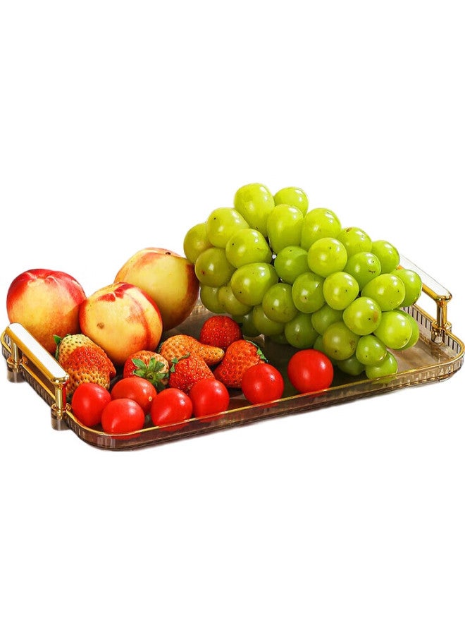 Caizhi Fruit Plate With Lid, High-End Divided Fruit Tray, Home Use Candy Snack Luxury Dessert Plate, 6 Compartments, Champagne Color, Cz6712 - Image 2