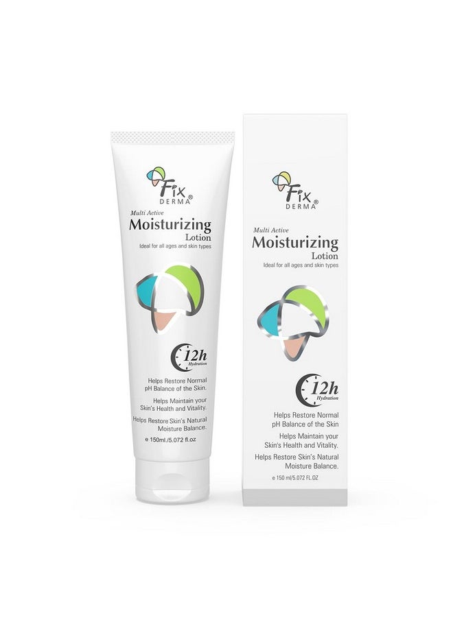 FIXDERMA Moisturizing Lotion, Daily Moisturizer For Dry Skin, Body & Face Moisturizer, Provides Hydration & Calmness, Non-Comedogenic & Non-Greasy - 150Ml  - Image 1