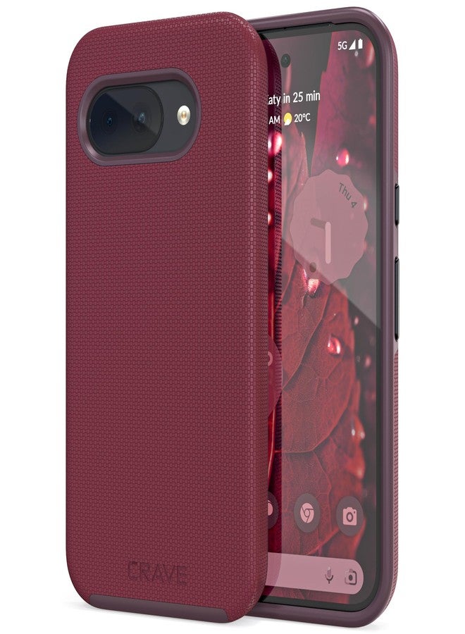Crave Dual Guard Compatible with Google Pixel 9a Case, Shockproof Protection Dual Layer Case for Google Pixel 9a - Berry - Image 1