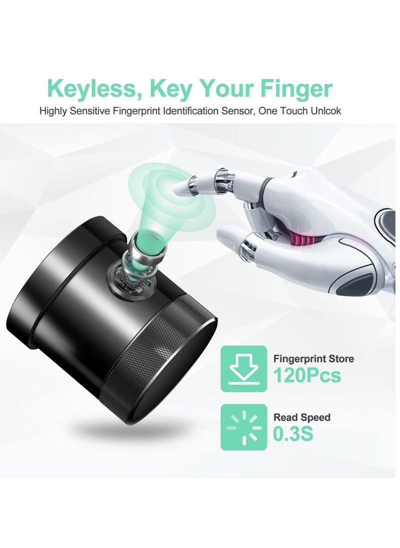 SYOSI Fingerprint Door Lock with App Smart Door Lock Keypad Door Lock Biometric Door Lock Smart Knob for Bedrooms, Cloakroom, Apartments Offices, Hotels, Airbnb  - Image 2