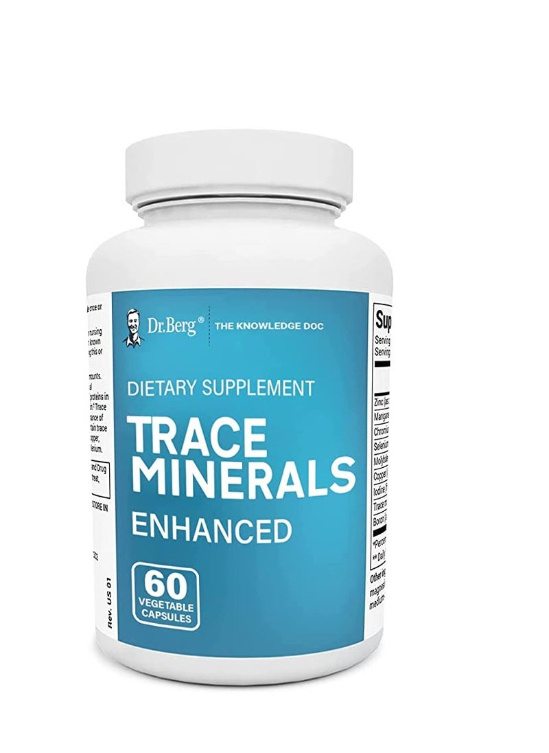 Dr. Berg Nutritional - Trace Minerals Enhanced Complex Complete With 70+ Nutrient, Dense Health Mineral - 100% Natural Ingredients - 60 Capsules - Image 1