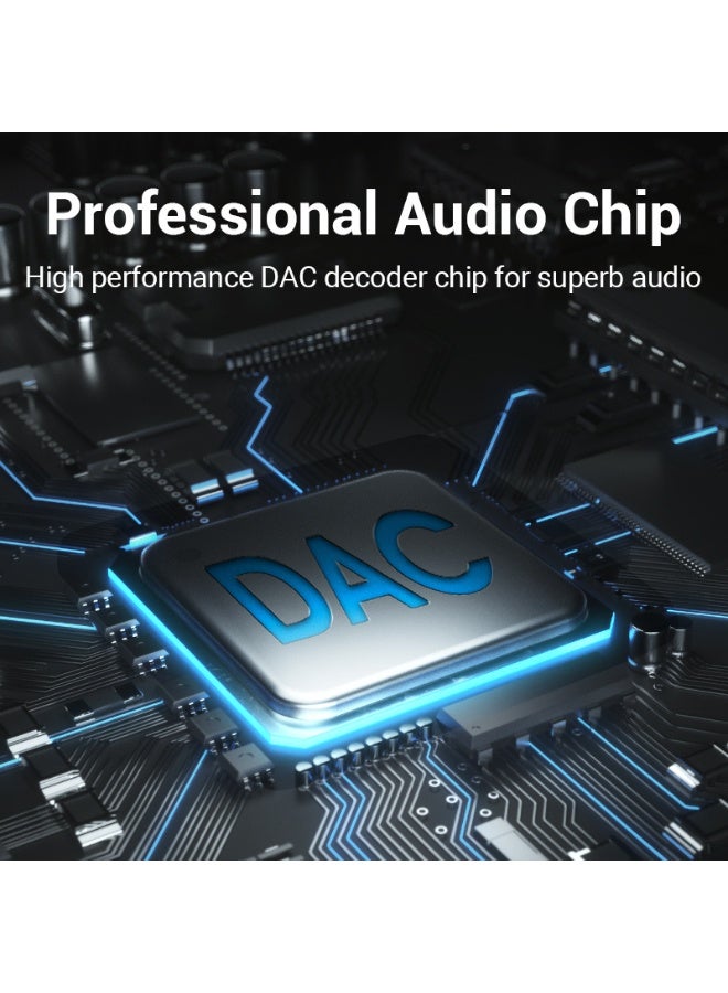 VENTION USB-C Male to 3.5MM Earphone Jack With DAC Adapter 0.1M Gray Aluminum Alloy Type Model # BGMHA - Image 3