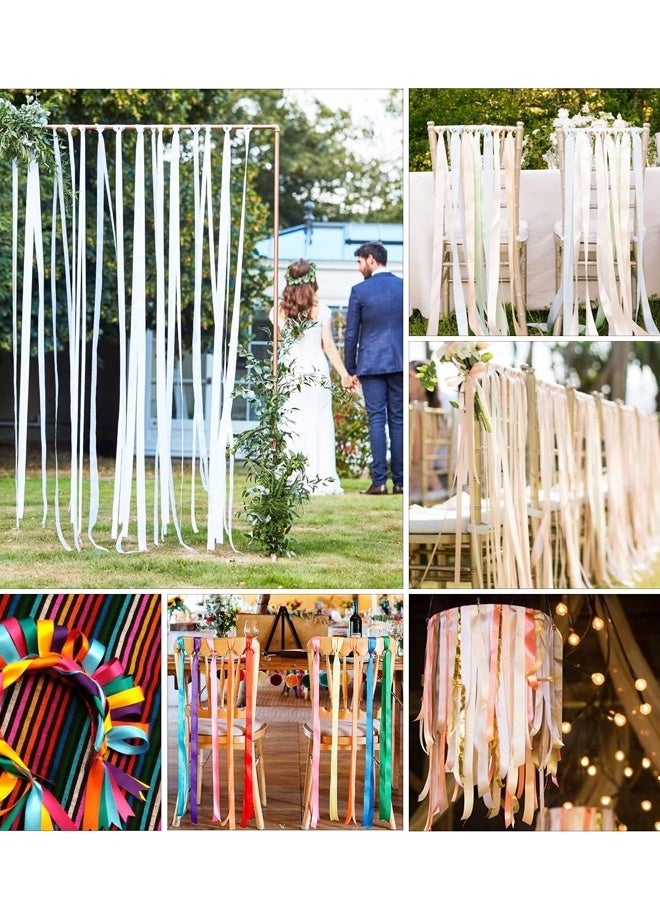 شريط ساتان أبيض سادة، 1.57 بوصة × 24 ياردة، شريط ساتان قماشي لتغليف الهدايا، والأعمال اليدوية، وصنع ربطات الشعر، والأكاليل، وتزيين حفلات الزفاف - Image 5