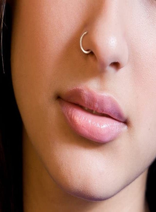 D.Bella 18G Nose Rings for Women Stainless Steel Nose Ring 18 Gauge Nose Rings Hoops Studs Flower Heart Butterfly Moon Diamond L Shaped Nose Studs Nostril Nose Piercing Jewelry for Women Men - Image 5