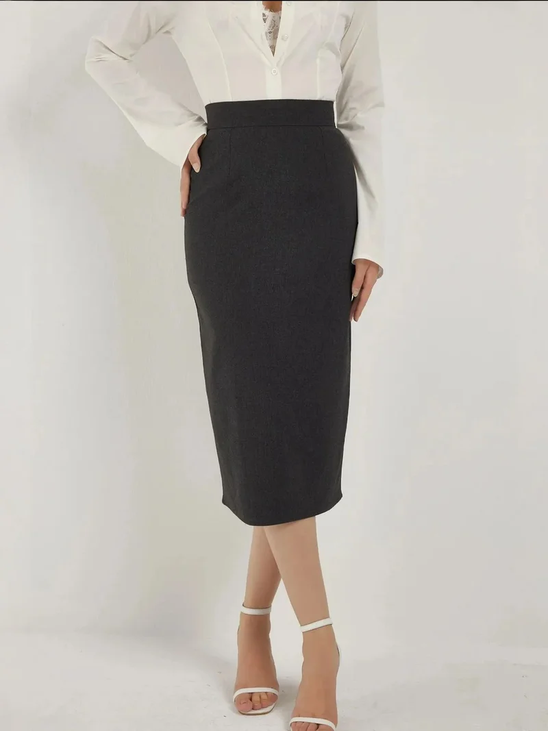 HICCUP High Waist Midi Skirt