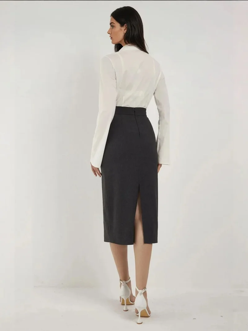 HICCUP High Waist Midi Skirt