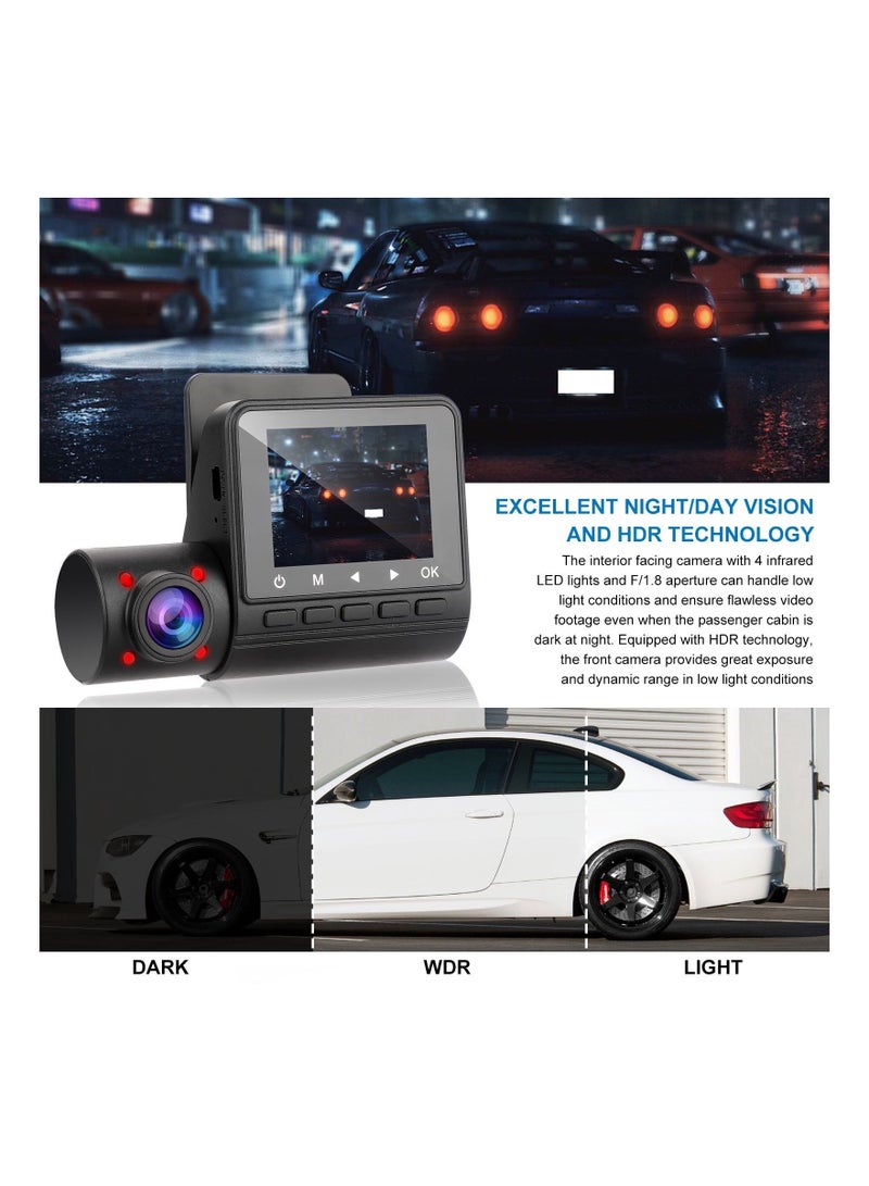 Generic Dual Dash Cam GPS for Cars Full HD 1080P, 2 Inch LCD Screen, Front and Rear Camera for cars with Parking Monitor, Loop Recording, Night Vision, G-Sensor  - Image 5