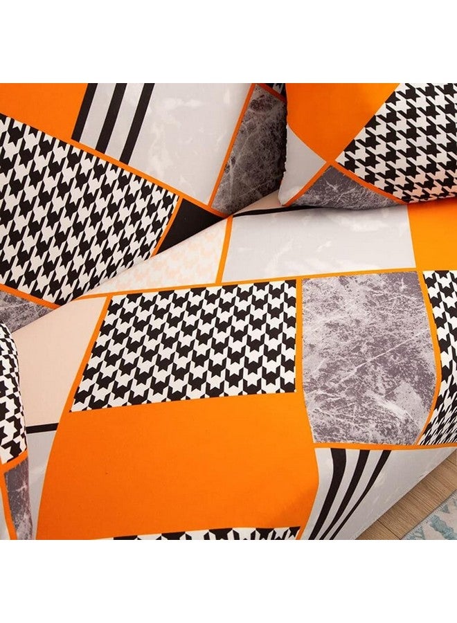 Lukzer Universal 4 Seater Sofa Cover With 2 Pillow Case 140 Gsm Big Elasticity Slipcover For Couch Protector Stretchable (Colorful Patterned Design/230-300Cm) Sc-034-04, Multicolor - Image 4