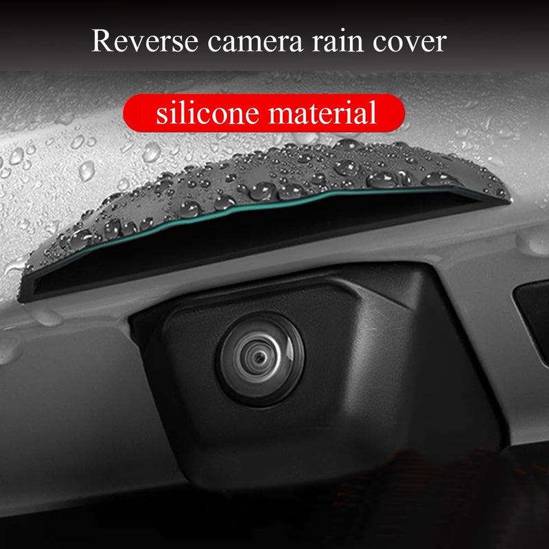 muekzru Universal Car reversing Camera rain Cover, car Thick Camera Protection Sticker, Silicone rain Sticker, Non-Destructive Adhesion (Black) - Image 4
