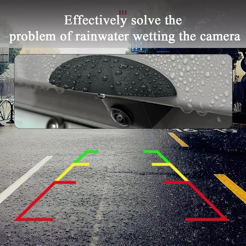 muekzru Universal Car reversing Camera rain Cover, car Thick Camera Protection Sticker, Silicone rain Sticker, Non-Destructive Adhesion (Black) - Image 3