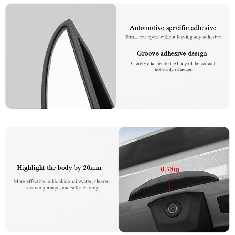 muekzru Universal Car reversing Camera rain Cover, car Thick Camera Protection Sticker, Silicone rain Sticker, Non-Destructive Adhesion (Black) - Image 5