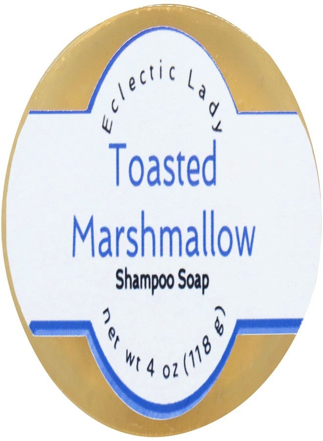 Eclectic Lady Toasted Marshmallow Shampoo Soap Bar with Pure Argan Oil, Silk Protein, Honey Protein and Extracts of Calendula Flower, Aloe, Carrageenan, Sunflower - 4 oz Bar - Image 1