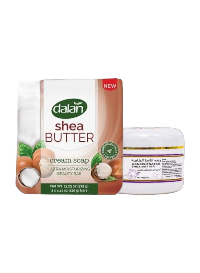 Dalan Shea Butter cream Soap & Special Shea Butter for Hand Whitening, 100ml Bundle - Image 1
