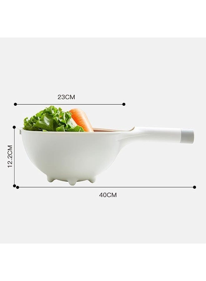 Kitchen Swivel Wash Basket,2 in 1 Double Layer 360 Swivel Drainage Basket,Storage Basket Strainer,Suitable for Vegetable/Fruit/Pasta - Image 4