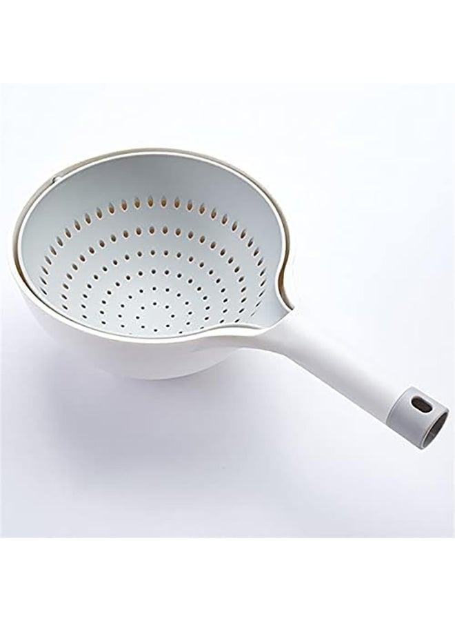 Kitchen Swivel Wash Basket,2 in 1 Double Layer 360 Swivel Drainage Basket,Storage Basket Strainer,Suitable for Vegetable/Fruit/Pasta - Image 1