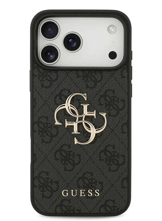 GUESS iPhone 17 Pro Max Case PU Leather With Big 4G & Classic Logo /  Ultra Slim / lightweight design / Easy Installation - Black