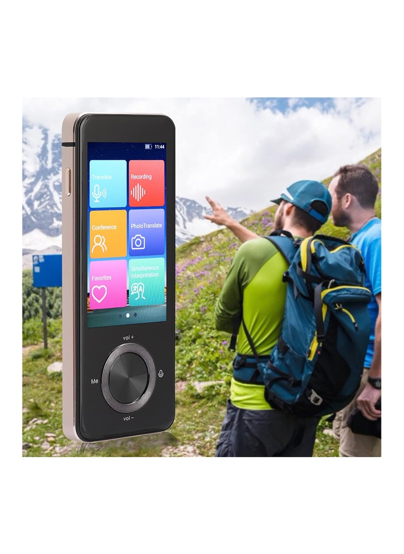 Generic - Smart Language Voice Translator Device, WiFi Pocket Photographing Translator, Multilingual Two Way Real Time Translation Device, for Learning Traveling Shopping Business Black - Image 1