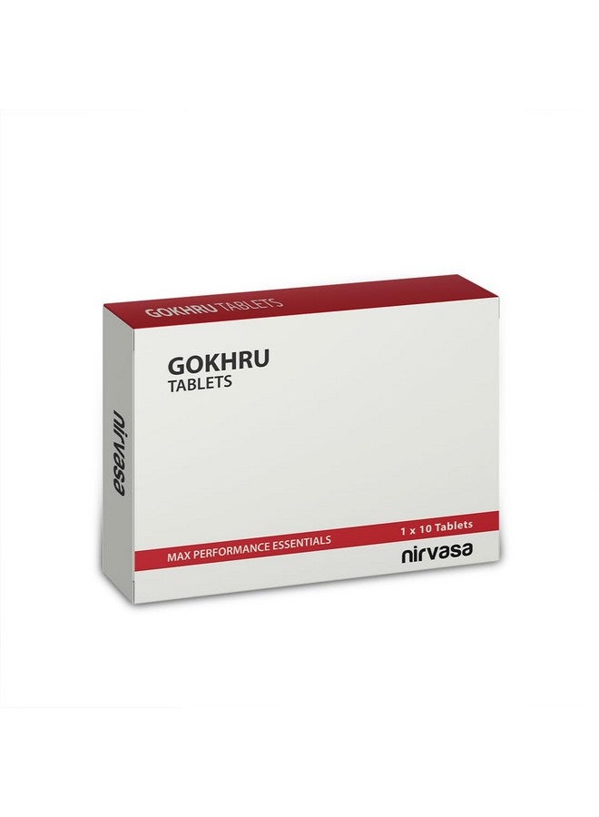 Nirvasa Gokhru Tablets for Men & Women (250mg) with Natural Gokhru Extract (10:1) |Rejuvenates Mind and Body, Improves Vigour, Tribulus Terrestris, Enriched with Saponins - 1 X 10 Tablets - Image 1