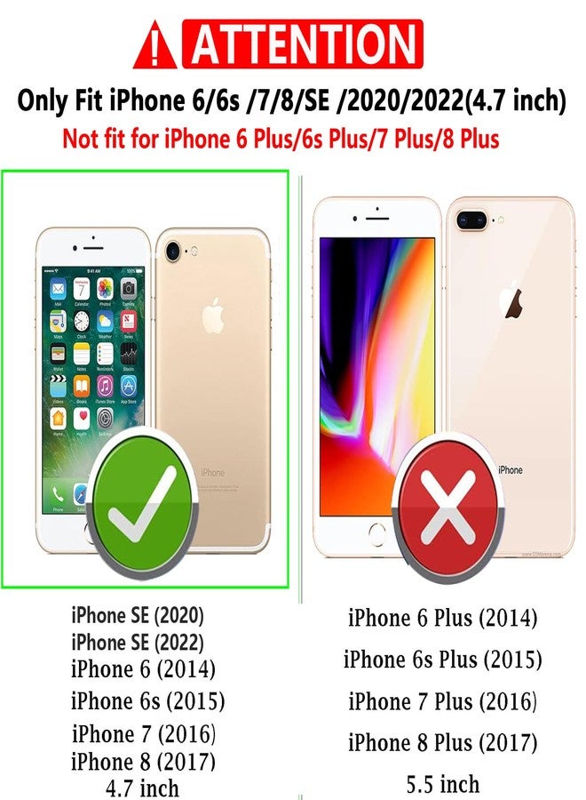 YZOK جراب YZOK لهواتف iPhone SE 2022/الجيل الثالث/2020/الجيل الثاني/iPhone 8/7، مصنوع من مزيج من البولي كربونات الصلب والبولي يوريثين الحراري المرن، أسود اللون، بمواصفات عسكرية، مزود بحامل للسيارة وغطاء لعدسة الكاميرا. - Image 2