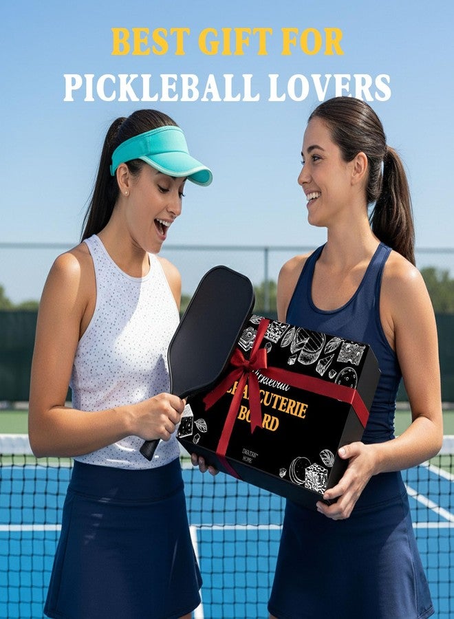 DWATAN Pickleball Court Charcuterie Board with Net, Funny Mother's Day Pickleball Gifts for Mom, 2-in-1 Bamboo Serving Tray & Cutting Board, Pickleball Kitchen Decorations - Image 5