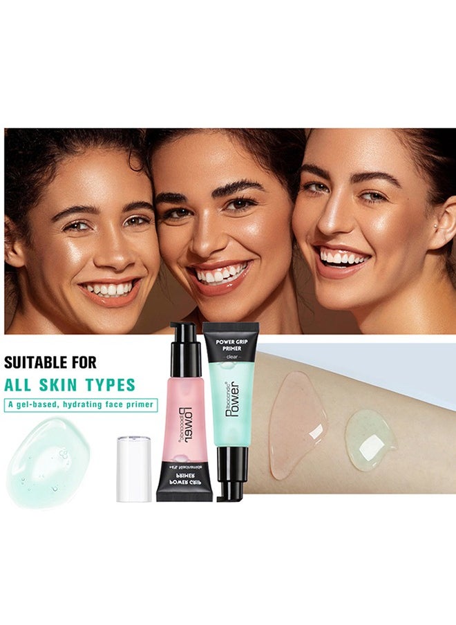 ibcccndc - Pore Primer Pre Makeup Gel, Power Grip Primer, Pore Shrink Cream Isolation Concealer Cream Invisible Pore, Even Skin Tone Lasting Hydrating for All Skin (Pink) - Image 1