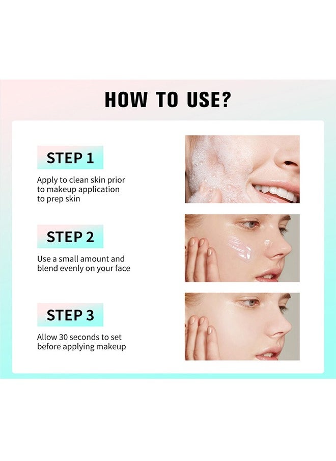 ibcccndc - Pore Primer Pre Makeup Gel, Power Grip Primer, Pore Shrink Cream Isolation Concealer Cream Invisible Pore, Even Skin Tone Lasting Hydrating for All Skin (Pink) - Image 1