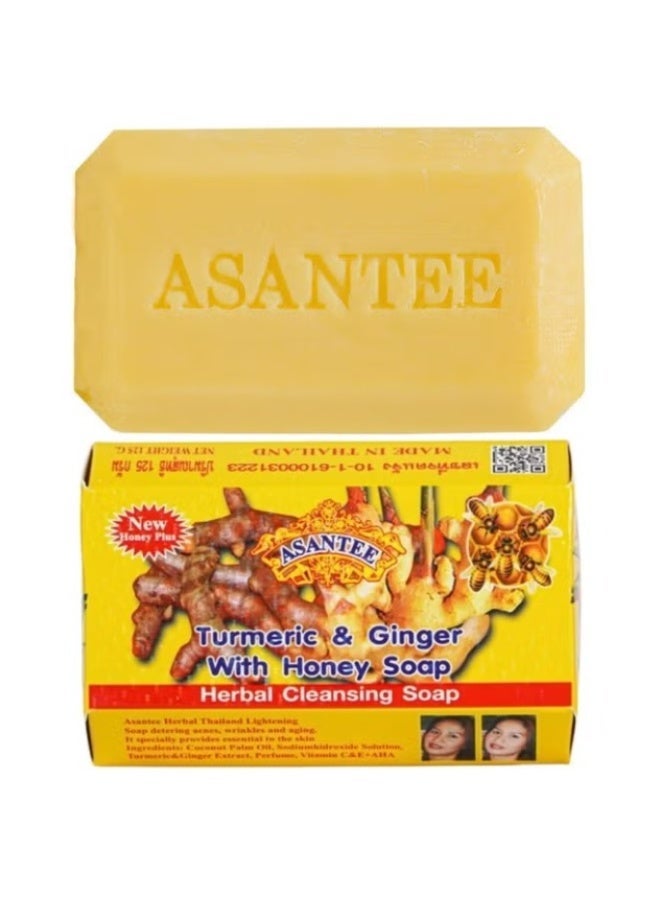 Asantee Herbal Honey Soap 3PCS COMBO PACK Carambola Honey, Tamarind Honey & Turmeric Ginger with Honey - Exfoliating Hydrating Brightening Face & Body Cleansing Soap Set for Dull & Oily Skin 3x125g Skincare UAE - Image 3