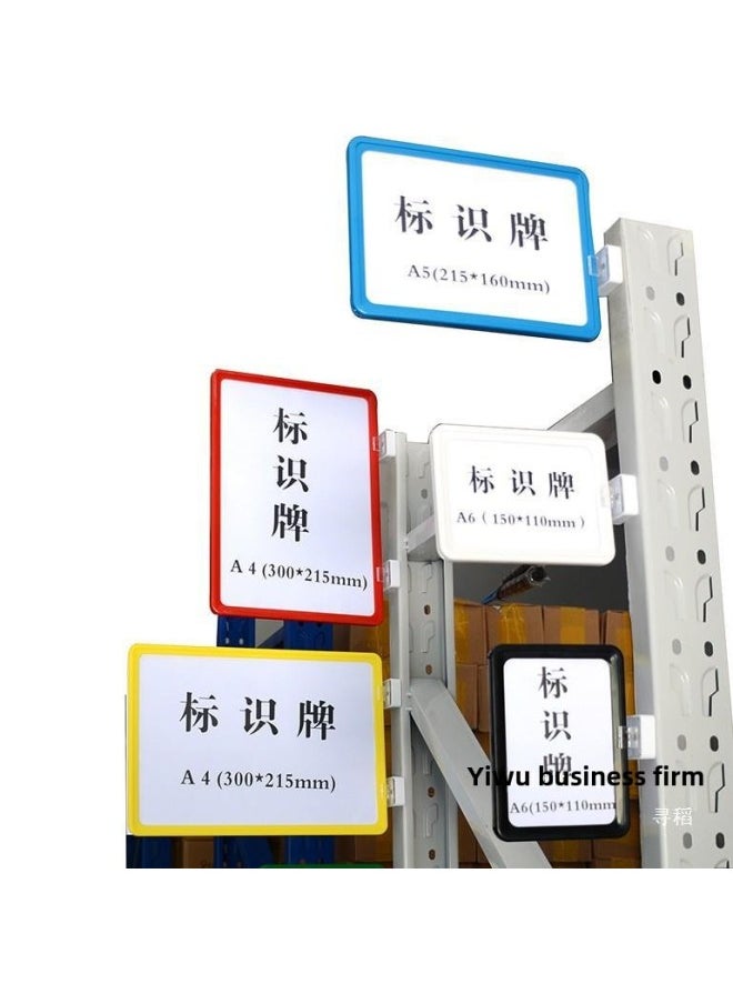 Generic - A3 Warehouse Identification Card Sub-regional Shelf Sign A5 Magnetic Classification Prompt Sign Warehouse Location Sign Identification Card A4-Colors:A4 Light Blue Transparent Clip 2 Magnetic - Image 1