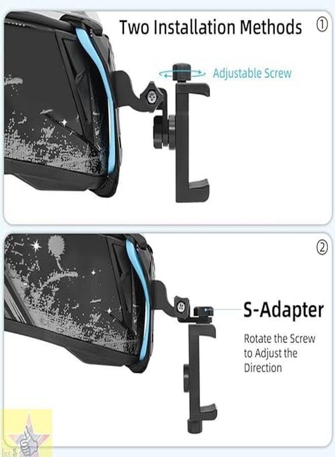 Like Star Helmet Chin Strap Mount with Mobile Holder Clip & Compatible with All Smart Phones Go pro Hero 9/8/7/6,SJCAM, Yi, DJI Osmo Action with (Earphone Carrying Case Pouch Cover Black) - Image 4