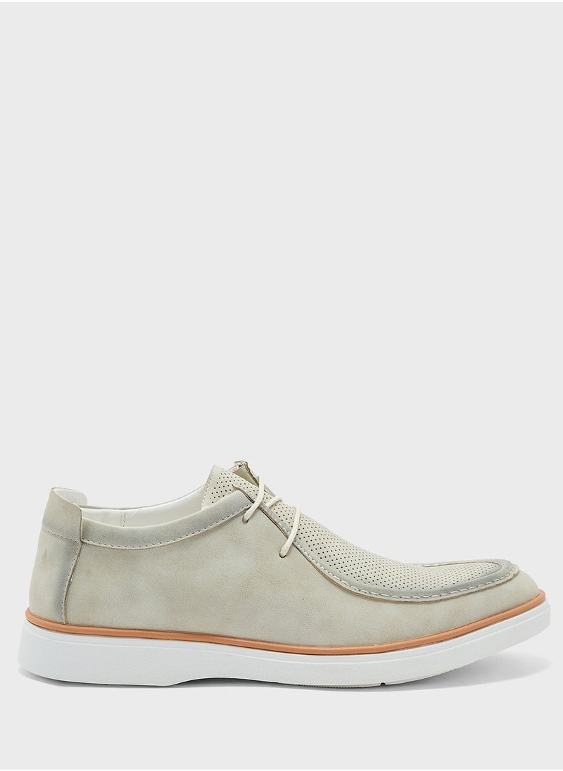 Robert Wood Perforation Detail Casual Lace Ups  - Image 1