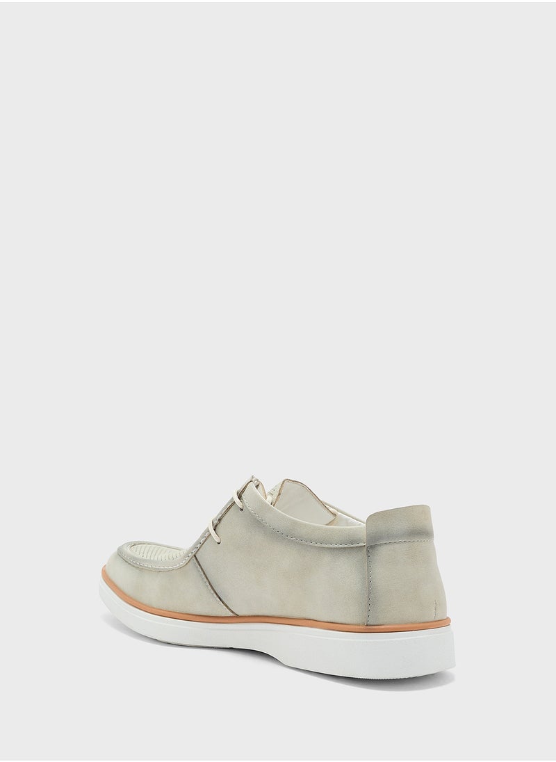 Robert Wood Perforation Detail Casual Lace Ups  - Image 2