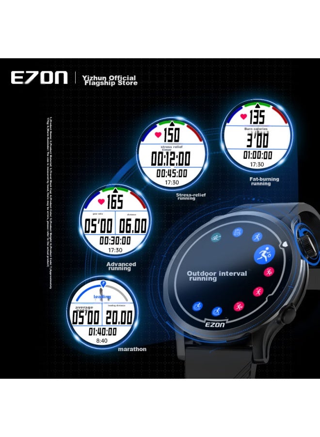 EZON Yizuan Marathon Gps Heart Rate Watch, Professional Compeive Dual-frequency Full Constellation Sports Running Watch, Advanced Version R7 Platinum - Image 2