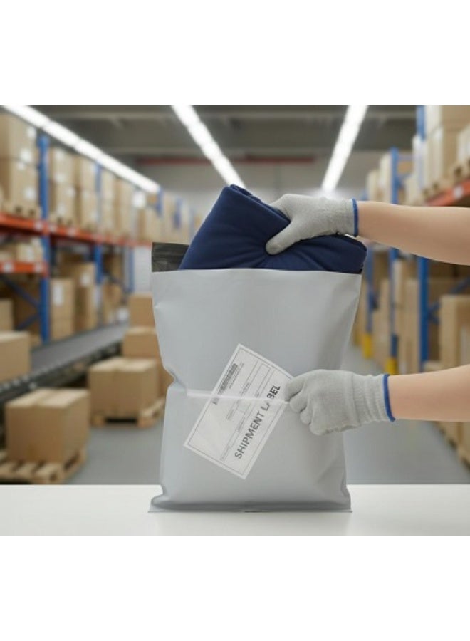 Premium Shipping Bags with Clear Outer Pocket - Self-Sealing, Water and Tear Resistant Mailing Bags for E-commerce and Online Sellers, 10 Pieces, 50*65cm - Image 1