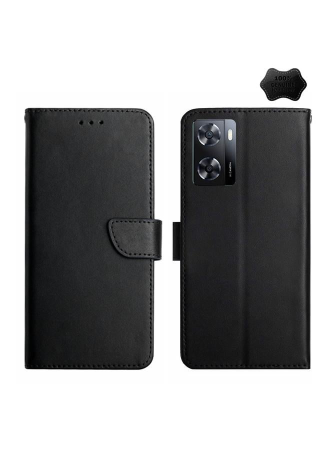 S-TOP Case For OnePlus Nord N300 Genuine Leather Fingerprint-proof Flip Phone Case - Image 1
