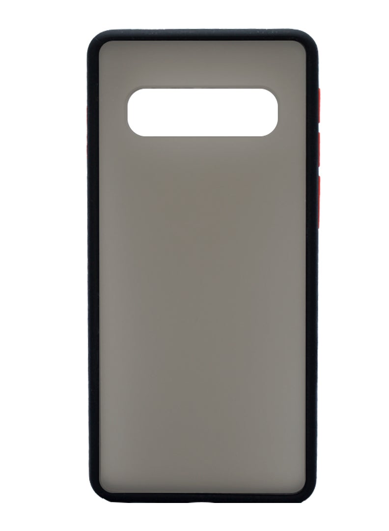Theodor غطاء حماية واقٍ من الصدمات لهاتف سامسونج جالاكسي S10 باللون الأسود - Image 1