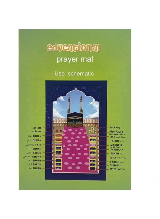 Interactive Educational Prayer Mat for Kids – Electronic Worship Mat with Step-by-Step Guide, 10 Languages & 24 Touch-Sensitive Keys (MT20, 1 Piece) - Image 3