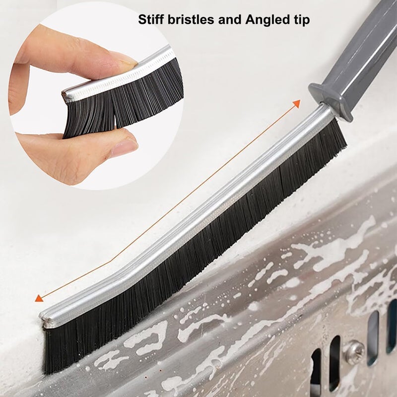 KITSSENTIAL Gap Cleaning Brush, Bathroom Cleaning Brush, Clean The Dead Corners of Bathroom Kitchen Tiles, Multifunctional Window Slots - 2 PES (Cleaning Brush) - Image 3