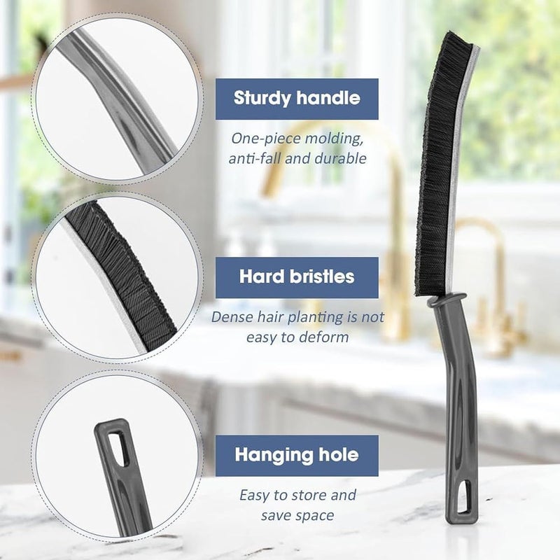 KITSSENTIAL Gap Cleaning Brush, Bathroom Cleaning Brush, Clean The Dead Corners of Bathroom Kitchen Tiles, Multifunctional Window Slots - 2 PES (Cleaning Brush) - Image 2