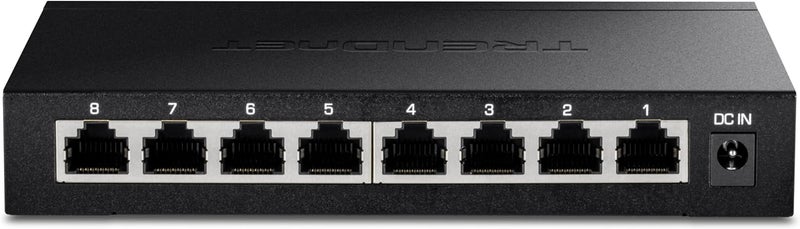 Trendnet مفتاح ألعاب غير مُدار متعدد الجيجابيت 8 منافذ 2.5Gb، TEG-S380، 8 x 2.5GBASE-T، سعة تبديل 25Gbps، مقسم إيثرنت، متوافق مع NDAA و TAA، بدون مروحة، حماية مدى الحياة، أسود - Image 1