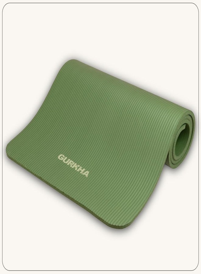 Gurkha 13mm GURKHA NBR Ultra-Cushioned Yoga Mat with Carry Strap for Men & Women | Category-Leading Comfort, Non-Slip Mat for Yoga, Pilates, HIIT & Floor Workouts | Joint-First Comfort Fitness Mat - Deep Forest | 6ft X 2ft - Image 1