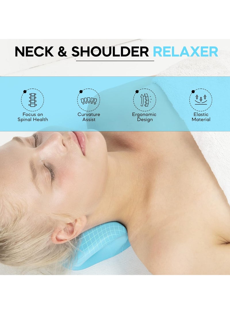 إسكدنيا Neck and Shoulder Relaxer, Cervical Traction Device for TMJ Pain Relief and Cervical Spine Alignment, Chiropractic Pillow Neck Stretcher - Image 2