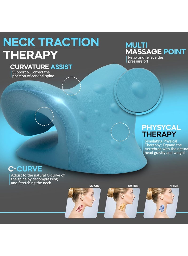 إسكدنيا Neck and Shoulder Relaxer, Cervical Traction Device for TMJ Pain Relief and Cervical Spine Alignment, Chiropractic Pillow Neck Stretcher - Image 4